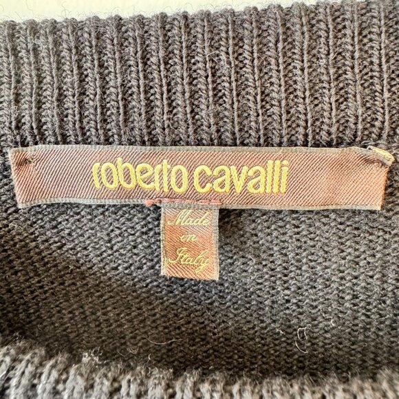Roberto Cavalli Graphic Print Wool Sweater - Picture 3 of 11